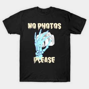 Funny No Photos Please Zombie Halloween T-Shirt